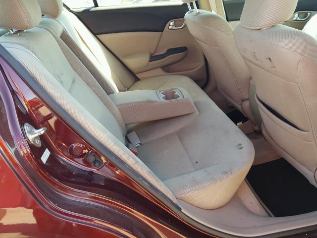 2HGFB2F88CH515360 - 2012 HONDA CIVIC EX ბურგუნდია ფოტო 6