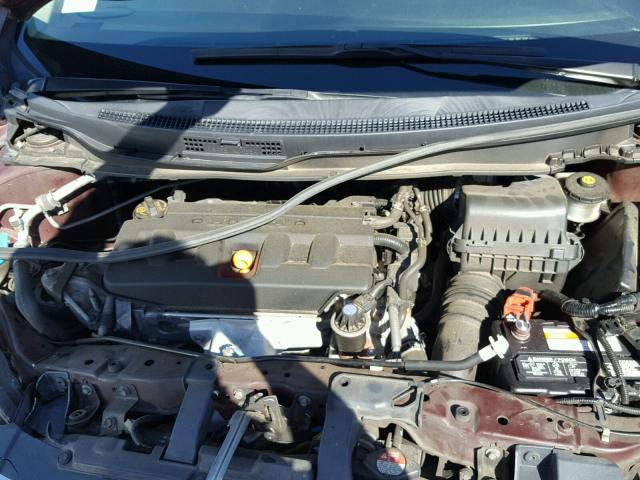 2HGFB2F88CH515360 - 2012 HONDA CIVIC EX ბურგუნდია ფოტო 7
