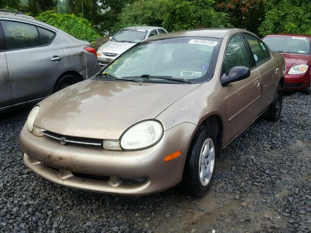 1B3ES46C91D100456 - 2001 DODGE NEON SE TAN photo 2