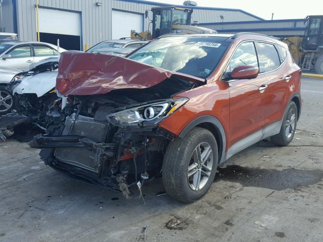 5XYZUDLB0HG418273 - 2017 HYUNDAI SANTA FE S ORANGE photo 2