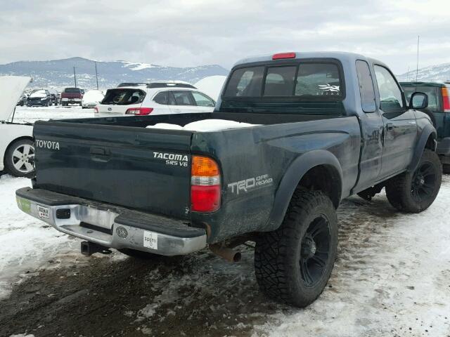 5TEWN72N53Z259794 - 2003 TOYOTA TACOMA XTR GREEN photo 4