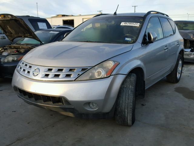 JN8AZ08W43W214496 - 2003 NISSAN MURANO SL SILVER photo 2