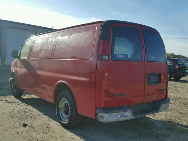 1GCGG25R721104687 - 2002 CHEVROLET EXPRESS G2 RED photo 3