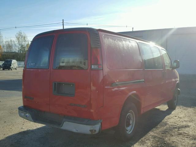 1GCGG25R721104687 - 2002 CHEVROLET EXPRESS G2 RED photo 4