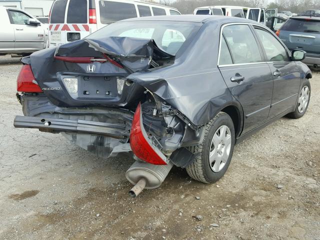 1HGCM56457A064470 - 2007 HONDA ACCORD LX BLUE photo 4