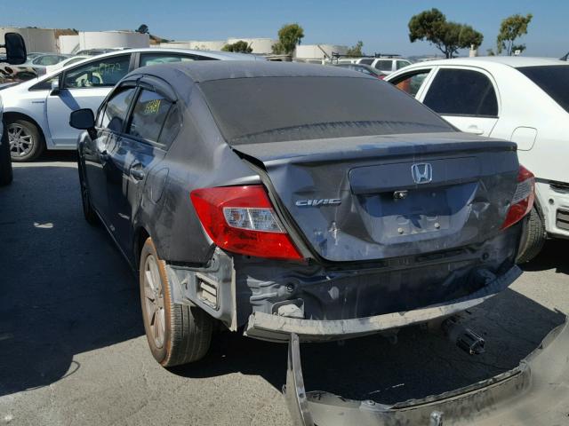 19XFB2F97CE340960 - 2012 HONDA CIVIC EXL 灰色 照片 3