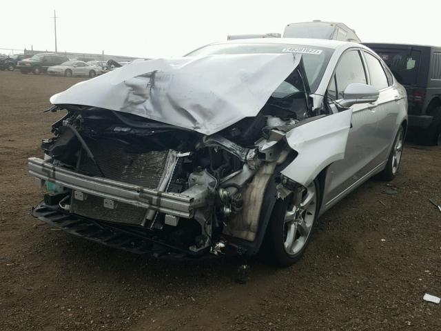 3FA6P0H75ER136855 - 2014 FORD FUSION SE SILVER photo 2