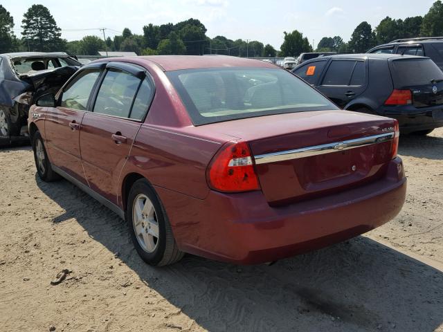 1G1ZT52875F274369 - 2005 CHEVROLET MALIBU LS მუქწითელი ფოტო 3