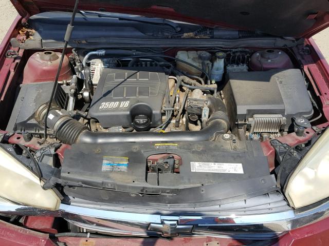 1G1ZT52875F274369 - 2005 CHEVROLET MALIBU LS მუქწითელი ფოტო 7