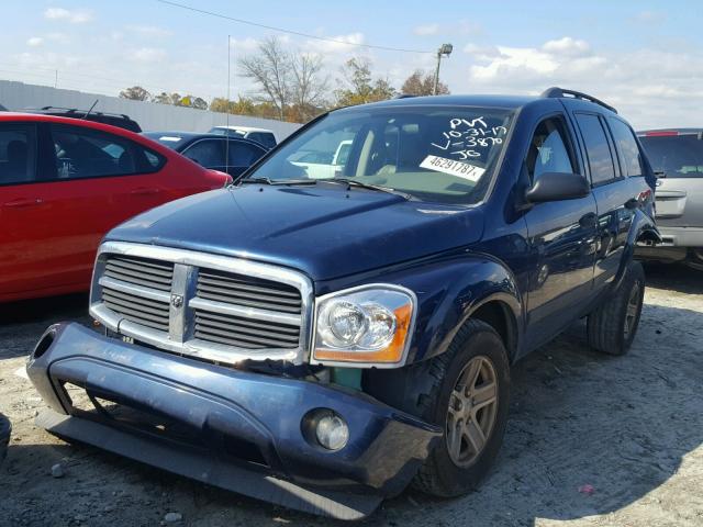 1D4HD48N36F113870 - 2006 DODGE DURANGO SL BLUE photo 2