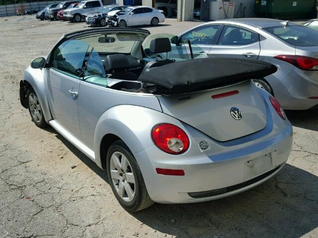 3VWRF31Y87M416748 - 2007 VOLKSWAGEN NEW BEETLE 银色 照片 3