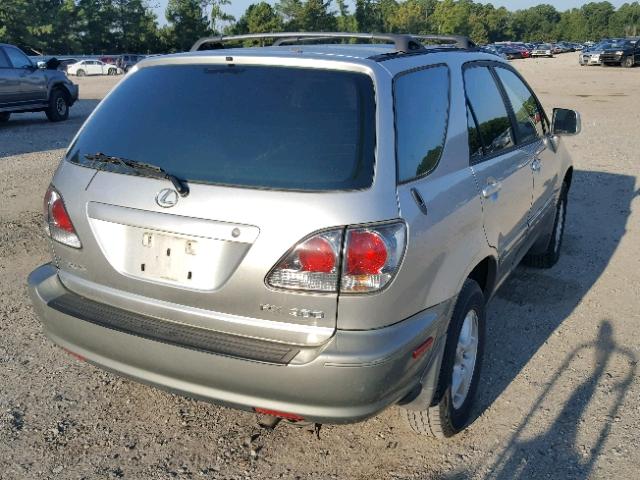 JTJGF10U910085554 - 2001 LEXUS RX 300 SILVER photo 4