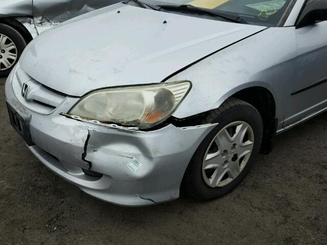 2HGES16395H018055 - 2005 HONDA CIVIC DX V SILVER photo 9