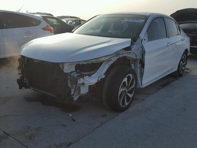 1HGCR2F72GA005001 - 2016 HONDA ACCORD EX WHITE photo 2