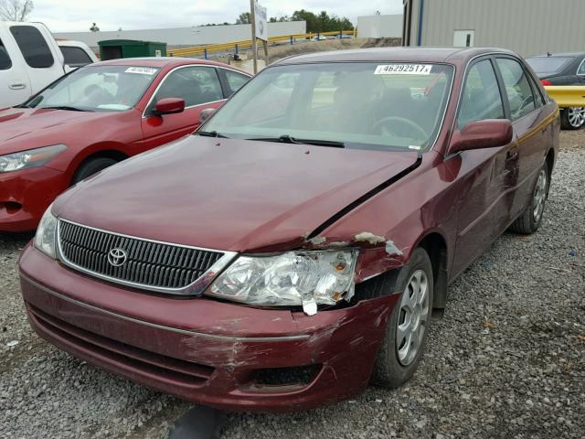 4T1BF28BX1U166301 - 2001 TOYOTA AVALON XL MAROON photo 2