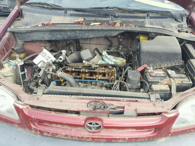 4T3GF19CXYU277780 - 2000 TOYOTA SIENNA RED photo 7