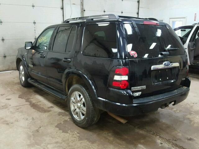 1FMEU75807UA96230 - 2007 FORD EXPLORER L BLACK photo 3