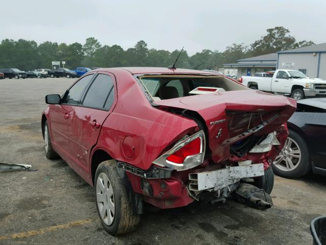 3FAHP06Z87R185340 - 2007 FORD FUSION S RED photo 3