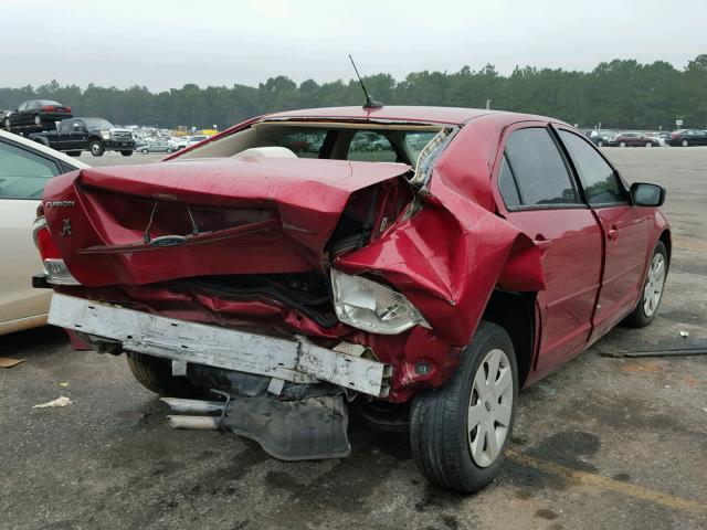 3FAHP06Z87R185340 - 2007 FORD FUSION S RED photo 4