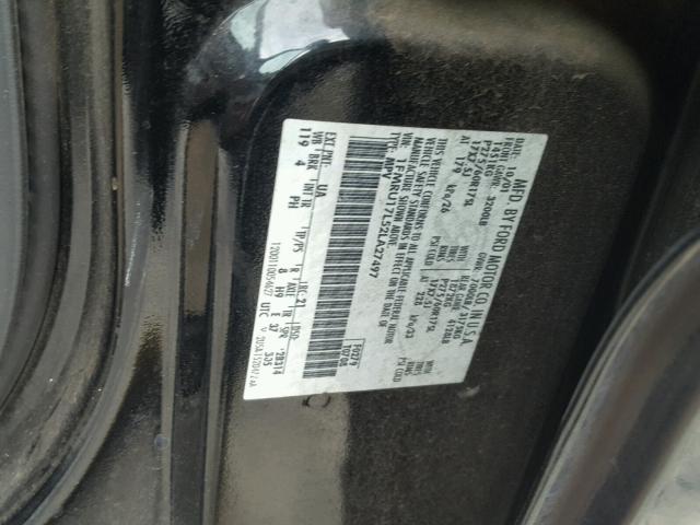 1FMRU17L52LA27497 - 2002 FORD EXPEDITION BLACK photo 10