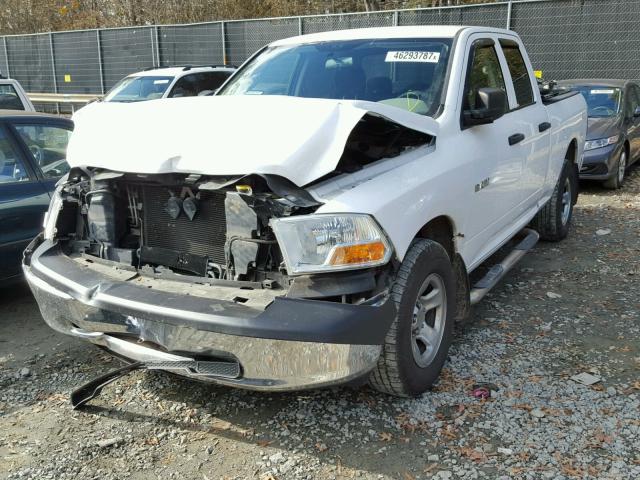 1D7RV1GP2AS160684 - 2010 DODGE RAM 1500 WHITE photo 2