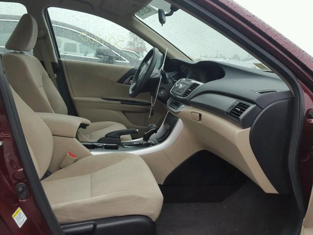 1HGCR2F35DA178553 - 2013 HONDA ACCORD LX BURGUNDY photo 5