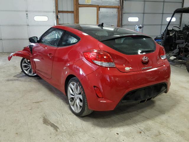 KMHTC6AD1FU225517 - 2015 HYUNDAI VELOSTER B RED photo 3