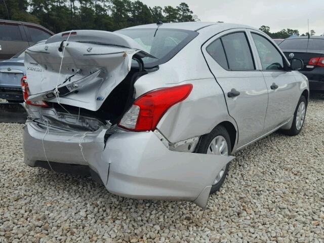 3N1CN7AP5FL957788 - 2015 NISSAN VERSA S SILVER photo 4