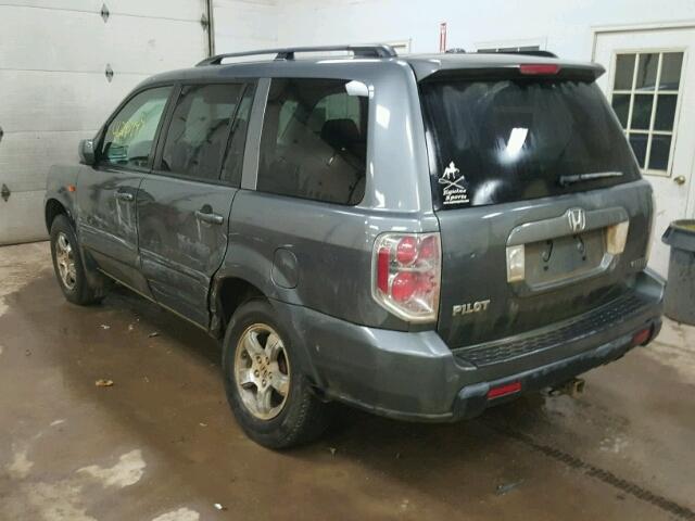 5FNYF18348B040441 - 2008 HONDA PILOT SE GRAY photo 3