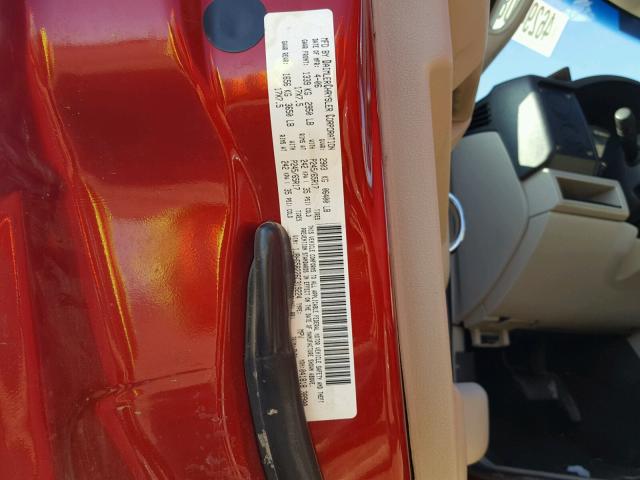 1J8HG58226C319224 - 2006 JEEP COMMANDER RED photo 10