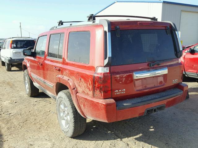 1J8HG58226C319224 - 2006 JEEP COMMANDER RED photo 3