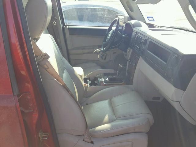 1J8HG58226C319224 - 2006 JEEP COMMANDER RED photo 5