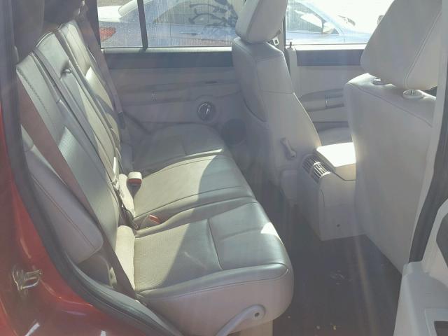 1J8HG58226C319224 - 2006 JEEP COMMANDER RED photo 6