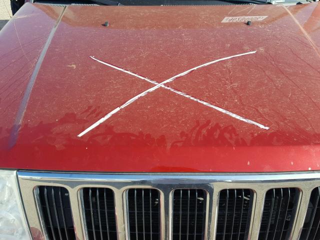 1J8HG58226C319224 - 2006 JEEP COMMANDER RED photo 7