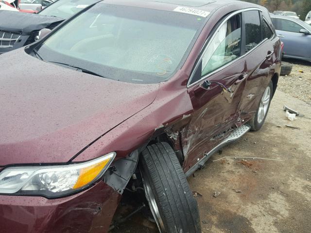 5J8TB4H58DL003782 - 2013 ACURA RDX TECHNO MAROON photo 9