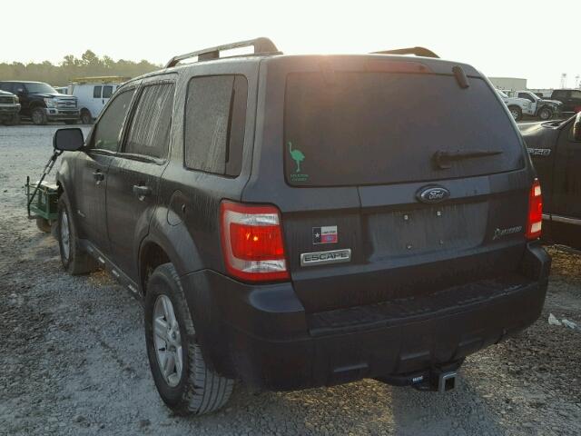 1FMCU49389KD12022 - 2009 FORD ESCAPE HYB CHARCOAL photo 3