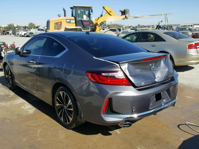 1HGCT2A84GA005468 - 2016 HONDA ACCORD EXL GRAY photo 3