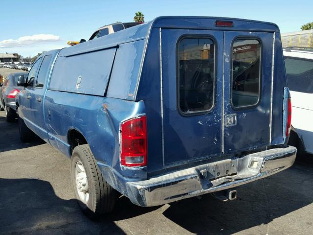 3D7KA28673G753301 - 2003 DODGE RAM 2500 S BLUE photo 3