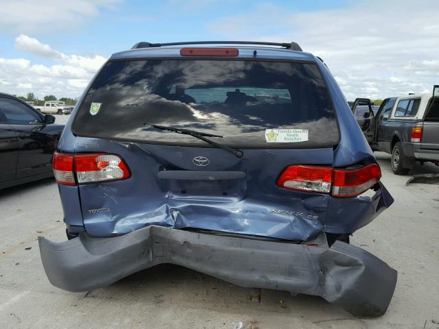 4T3ZF19CX2U431887 - 2002 TOYOTA SIENNA CE BLUE photo 9