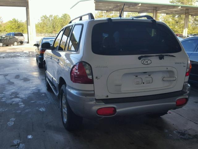 KM8SC13DX4U785366 - 2004 HYUNDAI SANTA FE G WHITE photo 3