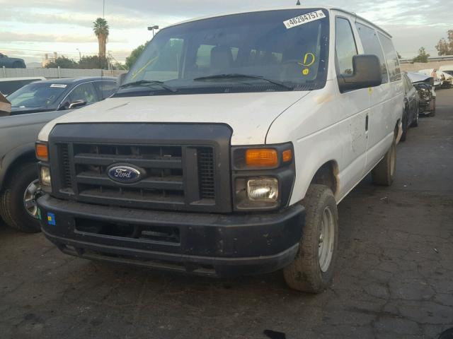 1FMNE3BL3EDA36647 - 2014 FORD ECONOLINE WHITE photo 2