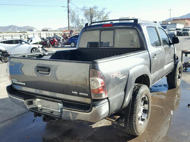 5TELU42N49Z617318 - 2009 TOYOTA TACOMA DOU GRAY photo 4