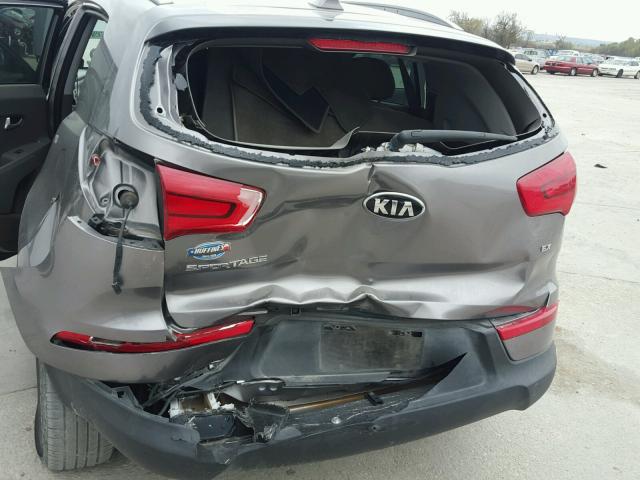 KNDPC3AC7F7721996 - 2015 KIA SPORTAGE E GRAY photo 9