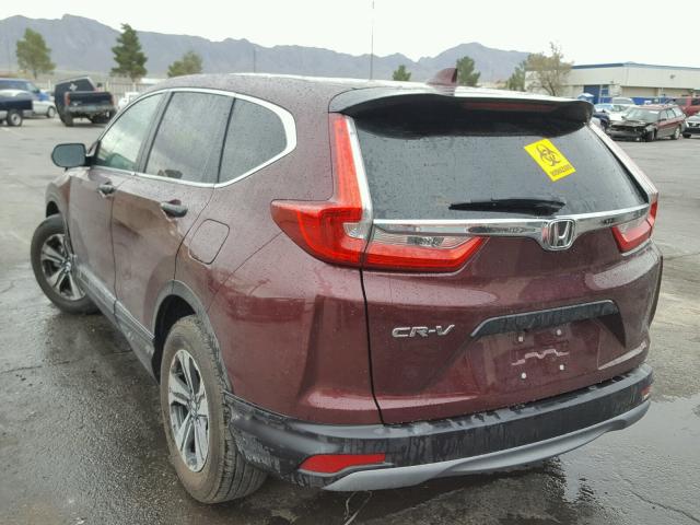 2HKRW5H38HH403532 - 2017 HONDA CR-V LX BURGUNDY photo 3