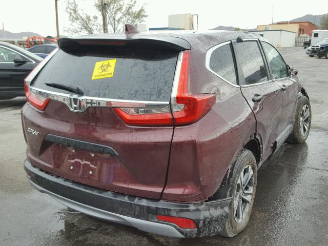 2HKRW5H38HH403532 - 2017 HONDA CR-V LX BURGUNDY photo 4