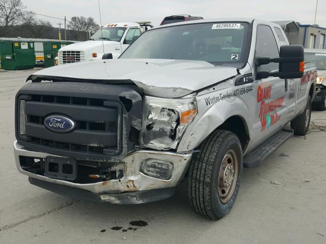 1FT8X3AT6FEA35579 - 2015 FORD F350 SUPER GRAY photo 2