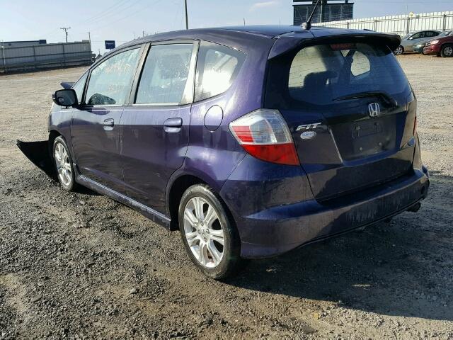 JHMGE88459S065707 - 2009 HONDA FIT SPORT BLUE photo 3