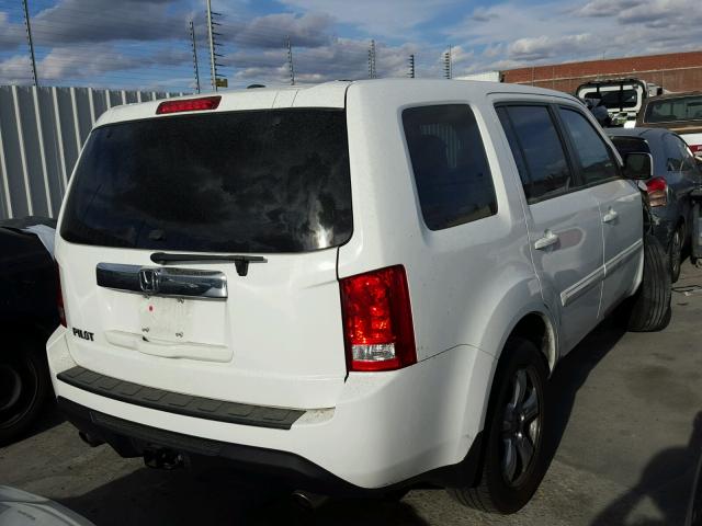 5FNYF3H53EB027804 - 2014 HONDA PILOT EXL WHITE photo 4