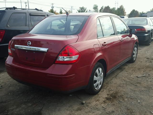 3N1BC1AP5AL397262 - 2010 NISSAN VERSA S RED photo 4