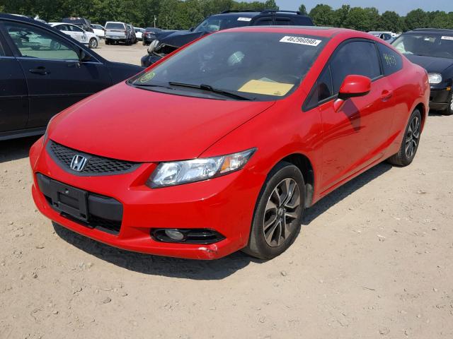 2HGFG3B0XDH526580 - 2013 HONDA CIVIC EXL წითელი ფოტო 2